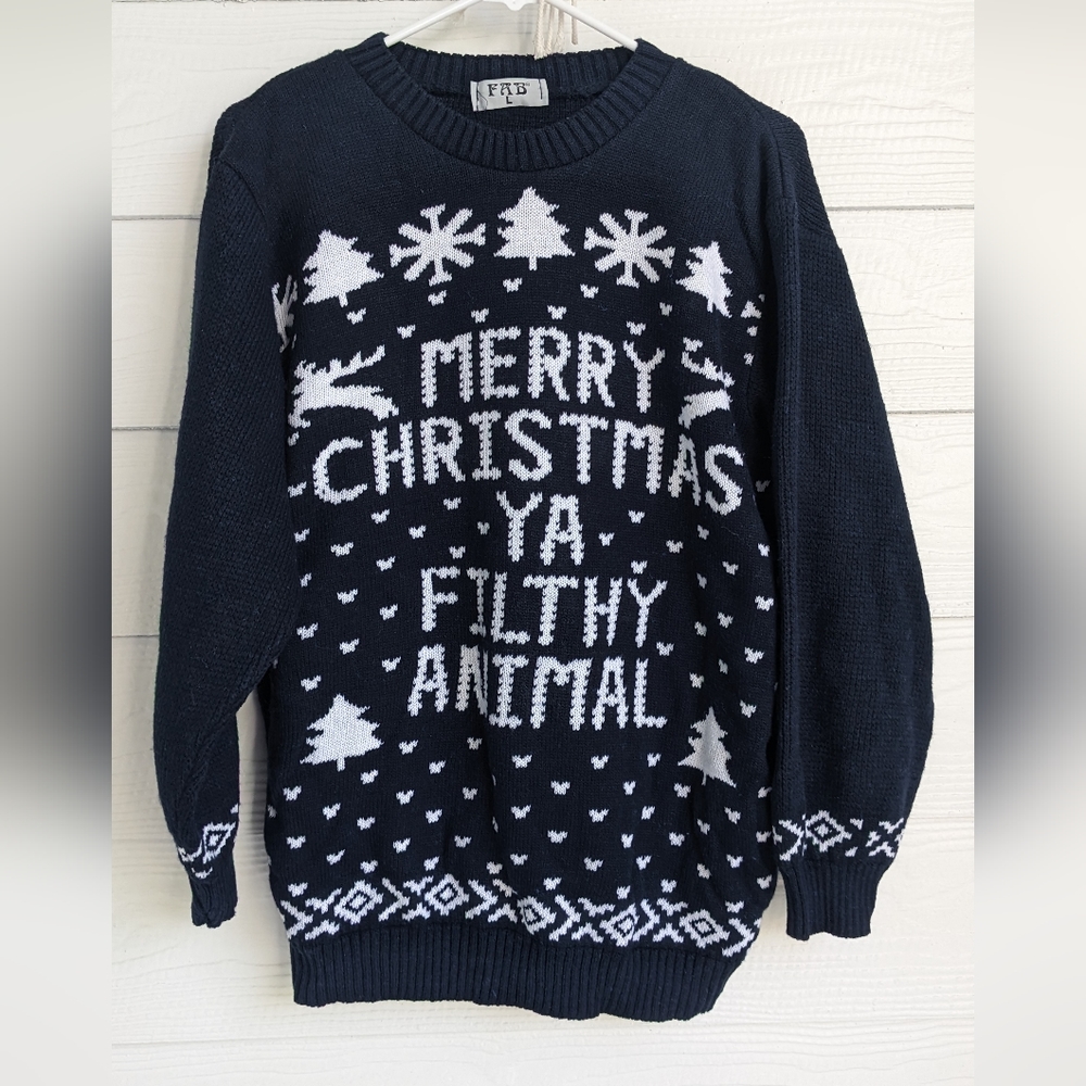 Merry Christmas ya Filthy Animal Ugly Christmas Sweater